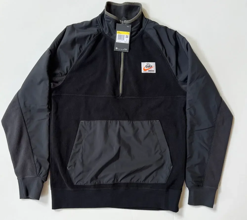 Nike Sportswear 1/2 Zip Fleece Pullover Men's Noir DD8968-010 NWT Size S
